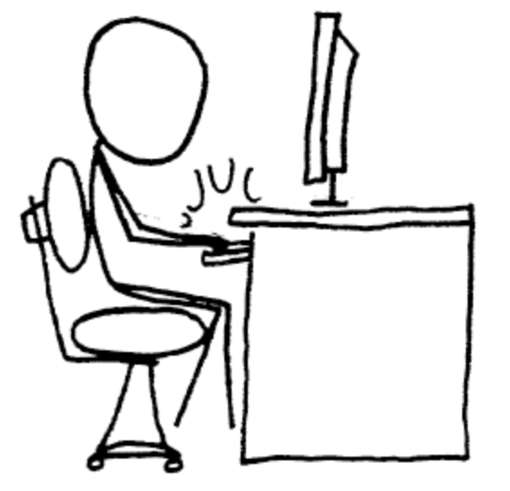 XKCD stick figure on a computer to stand in for an image of David Munoz